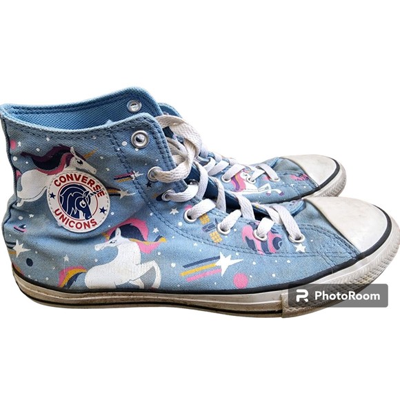Unicorn Chuck Taylor High Tops Converse US Size 6 Junior Pastel Colors EU 38.5 - Picture 1 of 6